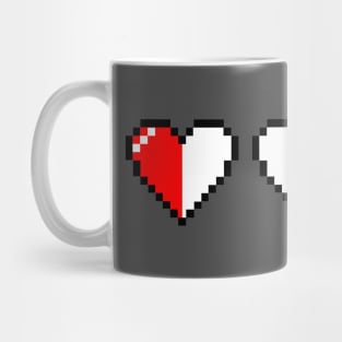 Last Half of 3 Pixel Hearts Mug